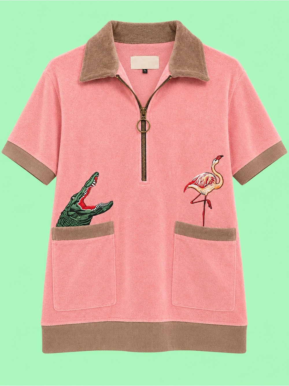 Tombolo Terrycloth Zip-up Shirt